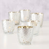 Boltze home theelichthouder glas zilver 2-dlg.