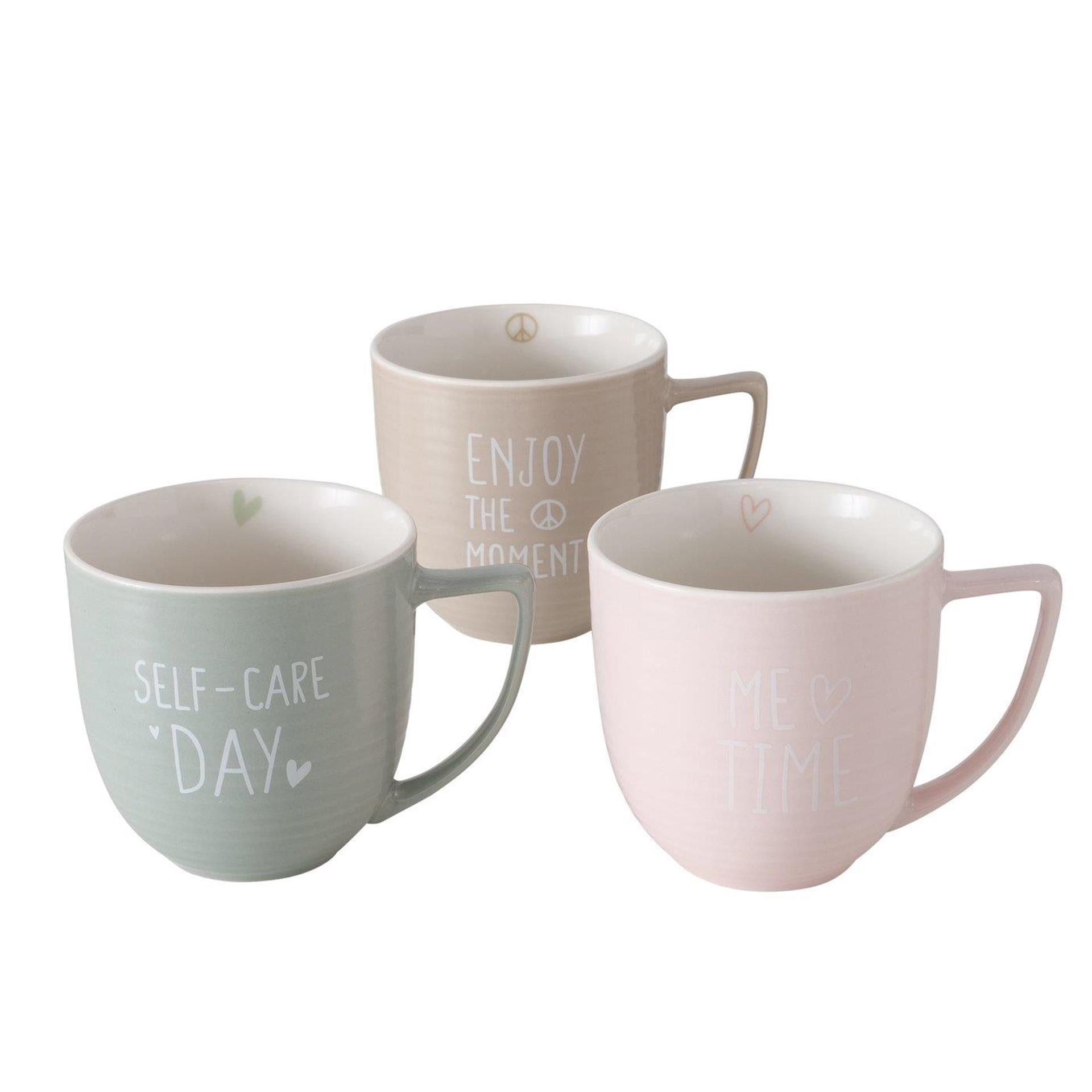 Boltze home jumbo-mok selfie 400ml 13x10x10cm 3 assorti vaatwasmachinebestendig
