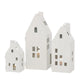 Boltze home lantaarn metaal vybano set a 3 stuks in huis model - wit h18cm, h26cm en h32cm