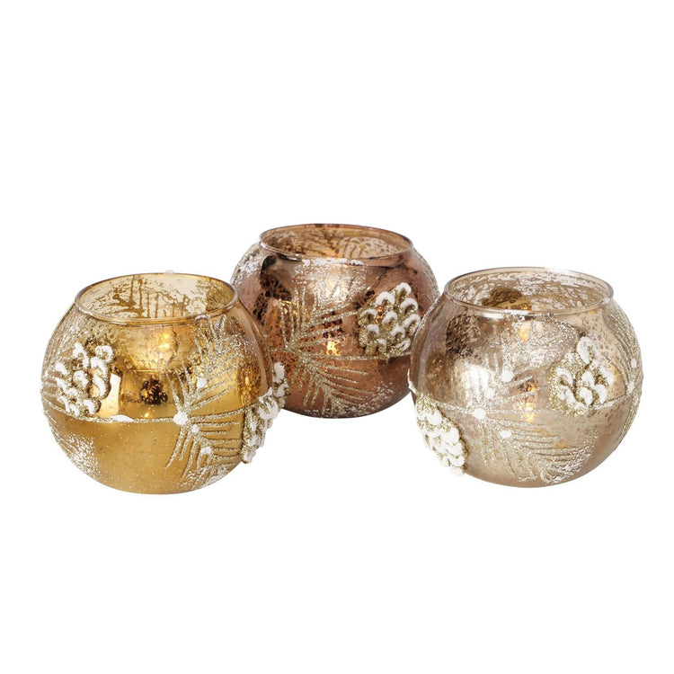 Boltze home windlicht sorino h8cm glas bruin