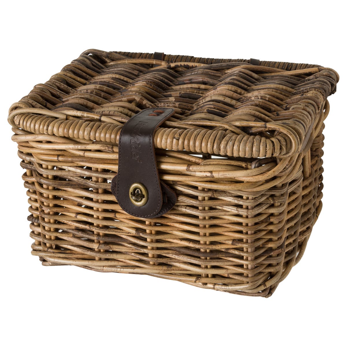 Fastrider sera basket rattan small brown with lid
