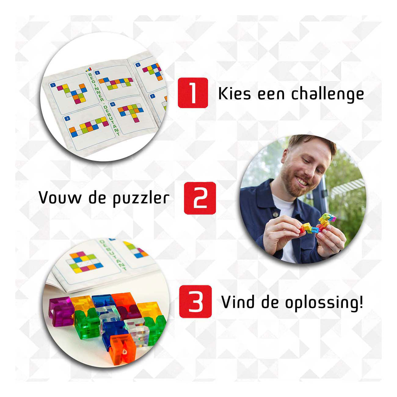 999games 999 games flex puzzler crystal denkspel (nederlands, 1 speler, vanaf 7 jaar, 80 opdrachten)