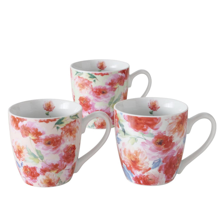 Boltze home jumbo mok karella met bloemen 480ml