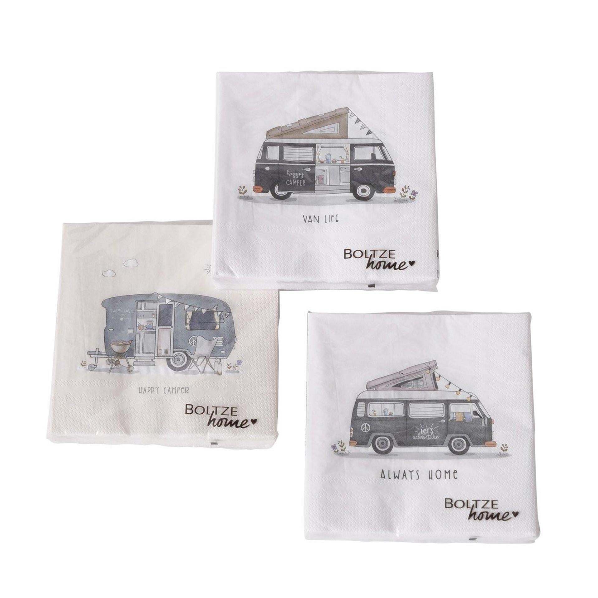 Boltze home servetten vanlife camper 20 stuks 33x33cm