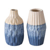 Boltze home vaas aardewerk blauw h21cm 2 assorti