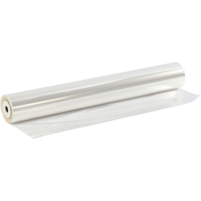 Cellofaan, b: 70 cm, dikte 25 my, 200 m 1 rol
