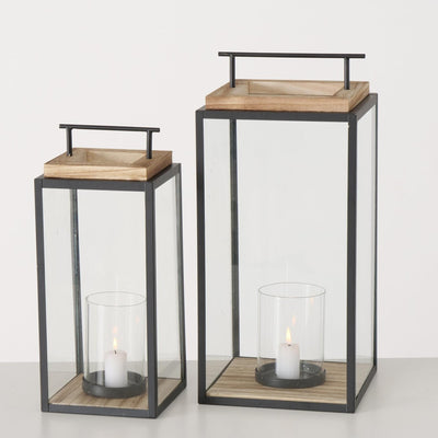 Boltze home lantaarn set a 2 st. h35 en h45cm