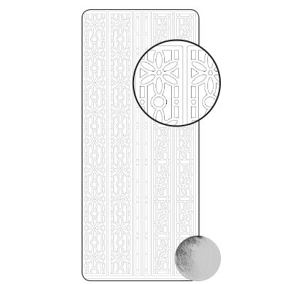 Vaessen creative • sticker 10pcs borders zilver