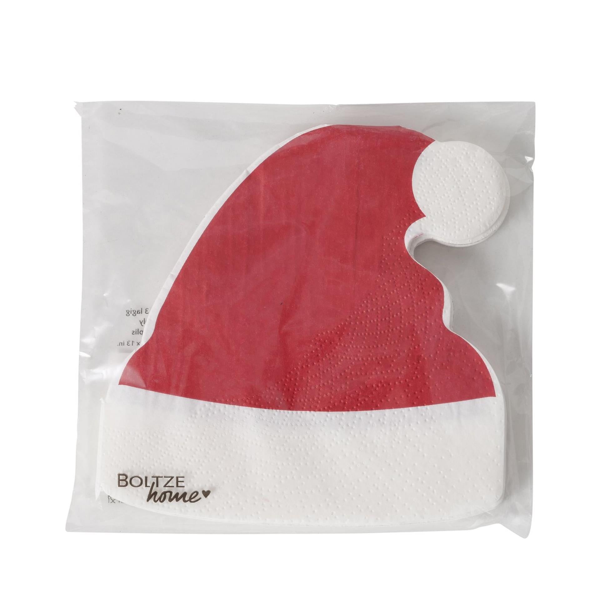 Boltze home servetten clausy kerstmis 12-delig rood papier 33x33cm