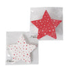 Boltze home servetten in stervorm rood wit 12 stuks