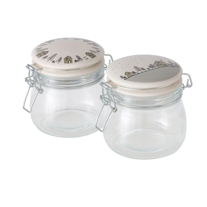 Boltze home voorraadpot homewood 450 ml glas