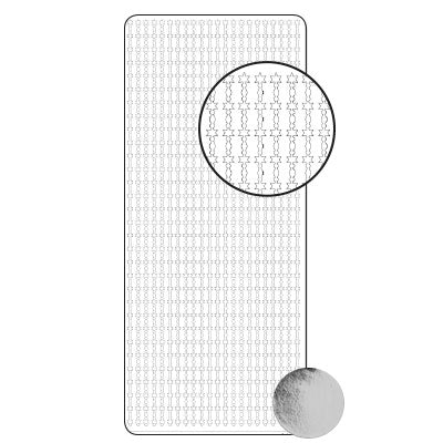 Vaessen creative • sticker 10x23cm 10pcs zilver diverse kerstfiguren