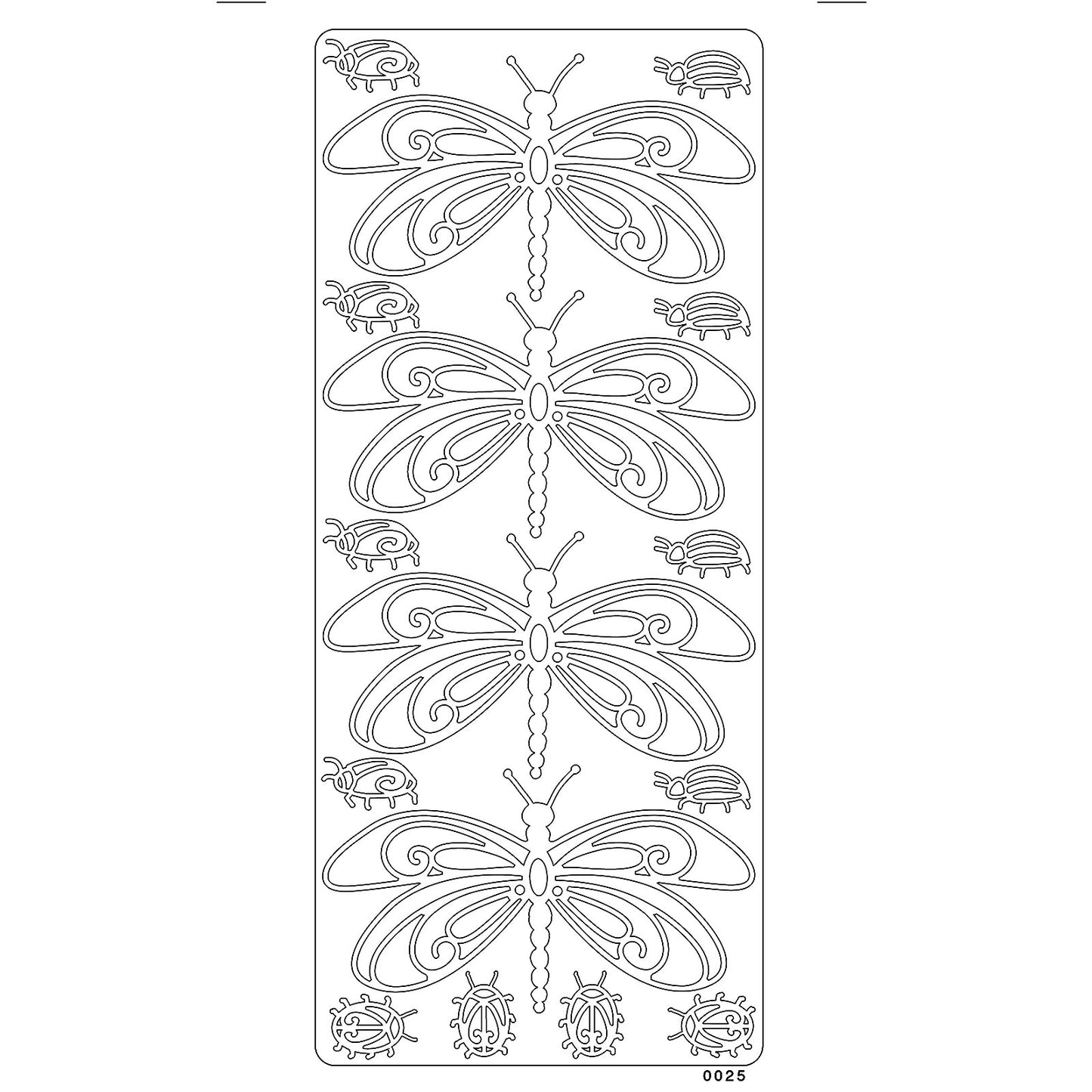 Vaessen creative • sticker 10x23cm 10pcs goud vlinders