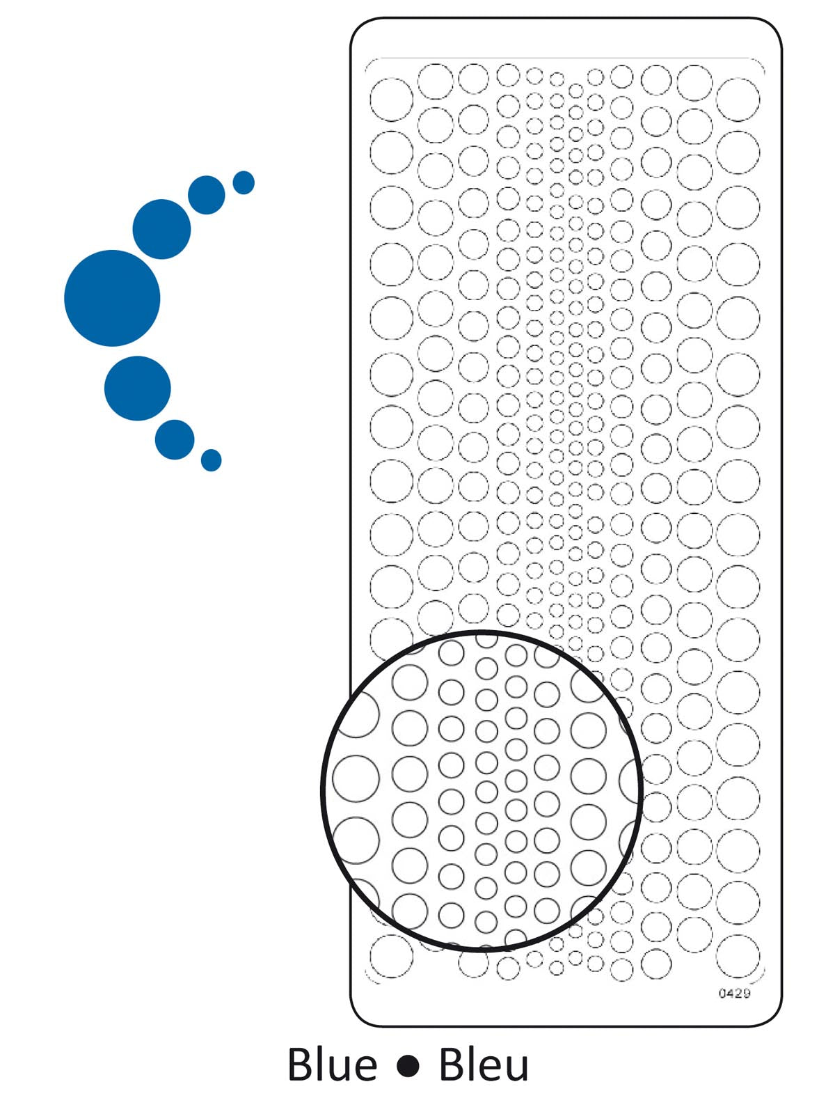 Vaessen creative • sticker 10x23cm 10pcs blauw brads