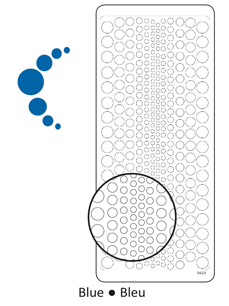 Vaessen creative • sticker 10x23cm 10pcs blauw brads