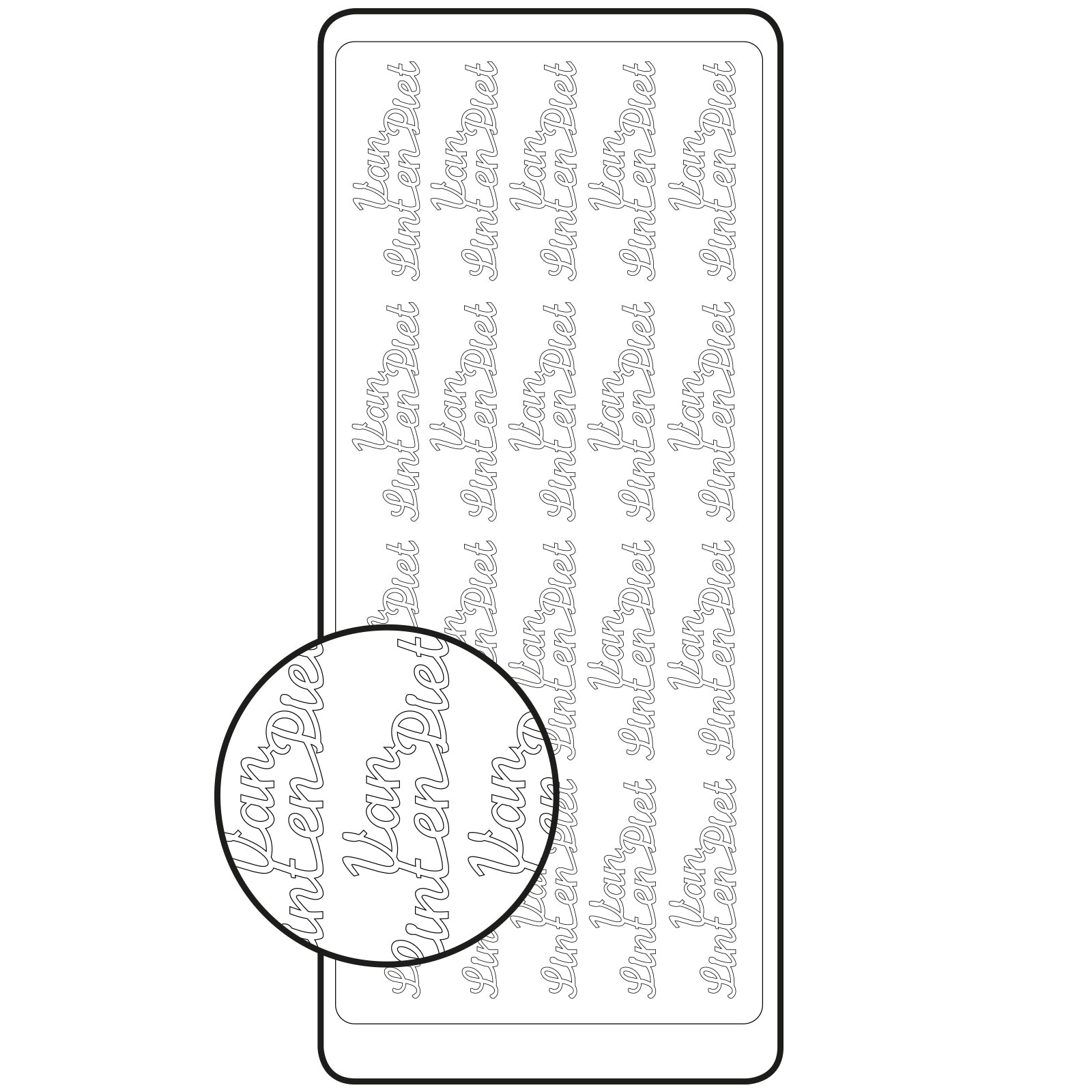 Vaessen creative • sticker 10x23cm x10 goud van sint en piet