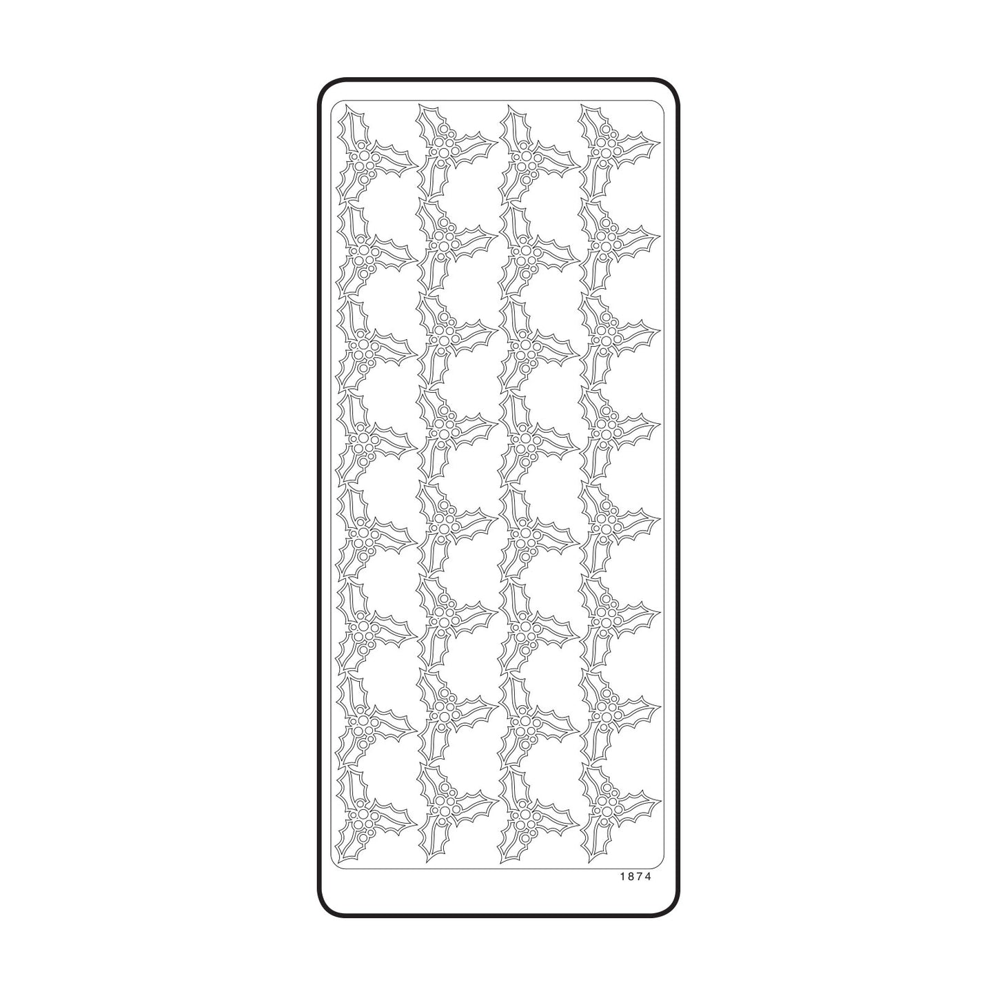 Vaessen creative • sticker 10x23cm 10pcs goud hulst