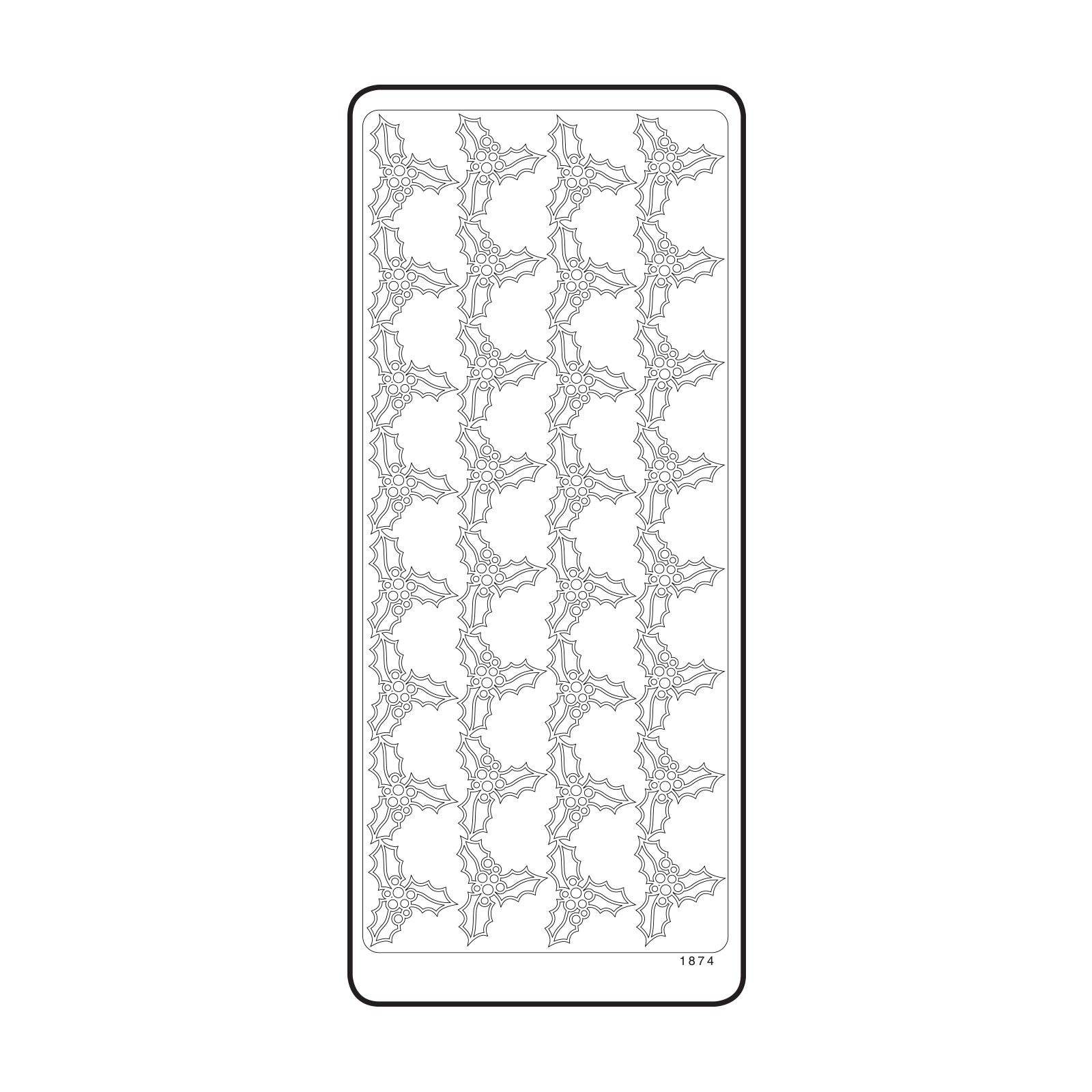 Vaessen creative • sticker 10x23cm 10pcs goud hulst