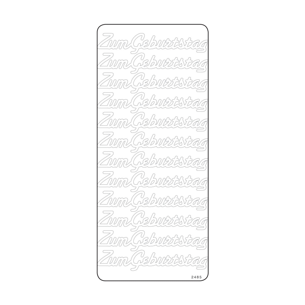 Vaessen creative • sticker 10x23cm 10pcs goud zum geburtstag