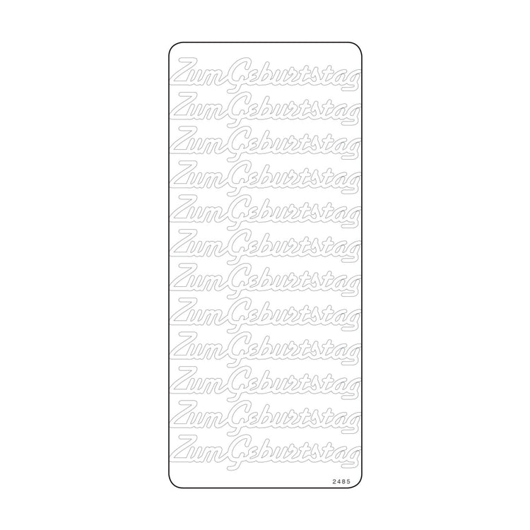 Vaessen creative • sticker 10x23cm 10pcs goud zum geburtstag
