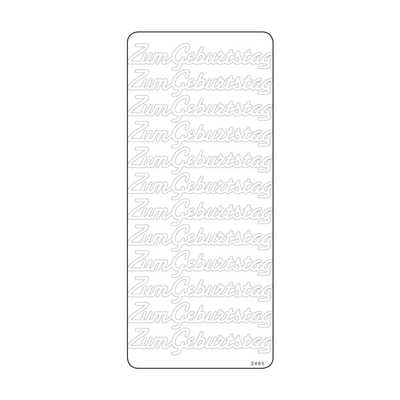 Vaessen creative • sticker 10x23cm 10pcs goud zum geburtstag