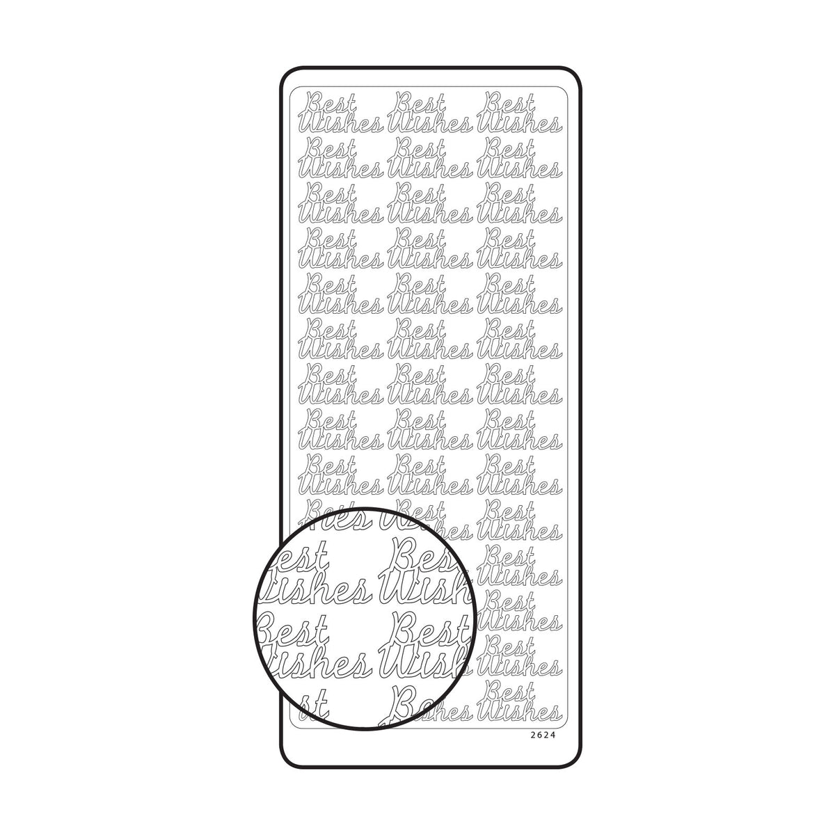 Vaessen creative • sticker 10x23cm 10pcs goud best wishes