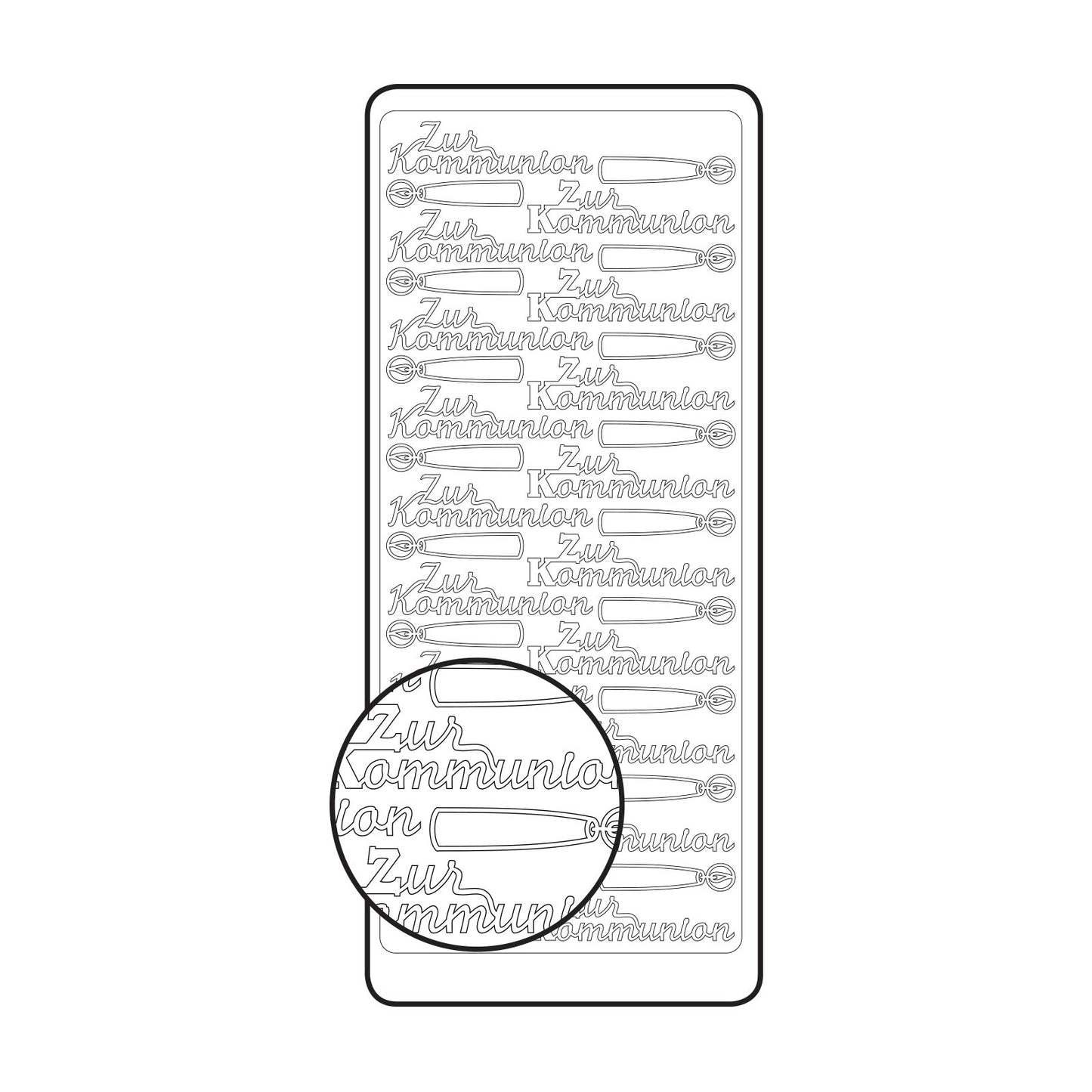 Vaessen creative • sticker 10x23cm 10pcs goud zur kommunion
