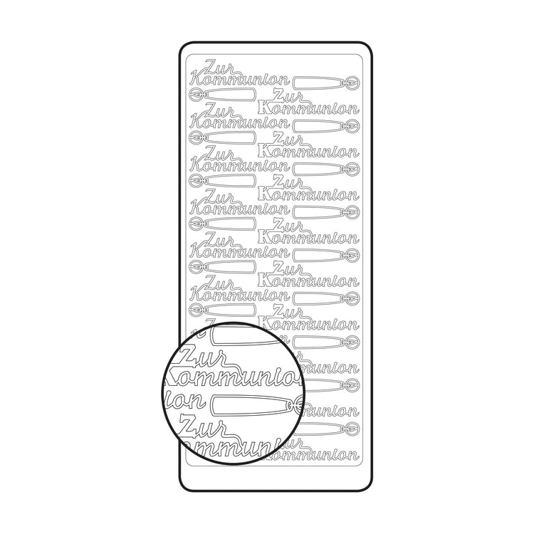 Vaessen creative • sticker 10x23cm 10pcs goud zur kommunion