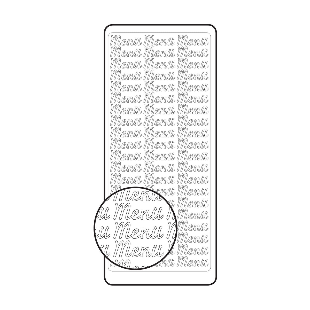 Vaessen creative • sticker 10x23cm 10pcs goud menü