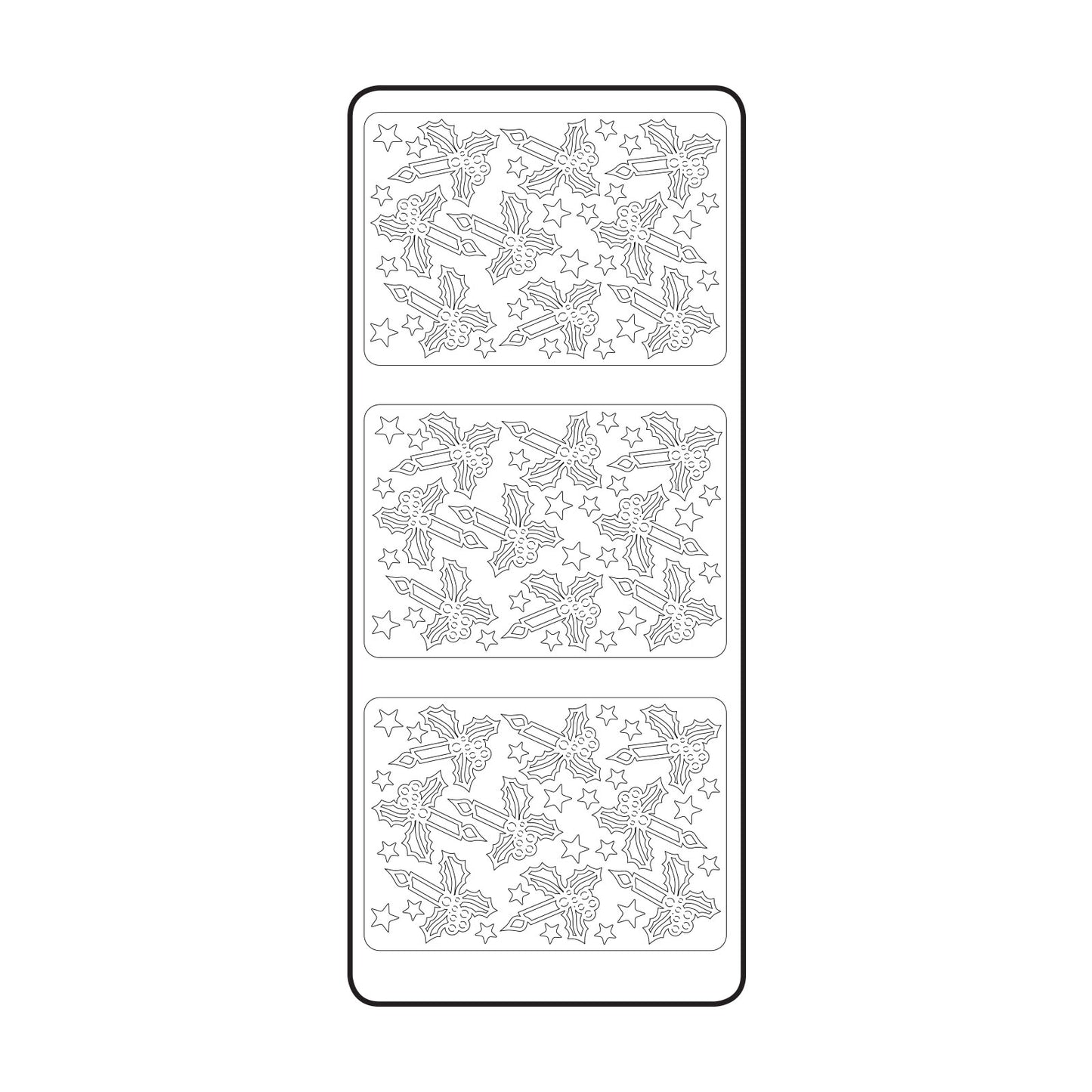 Vaessen creative • sticker 10x23cm 10pcs goud kaarsen