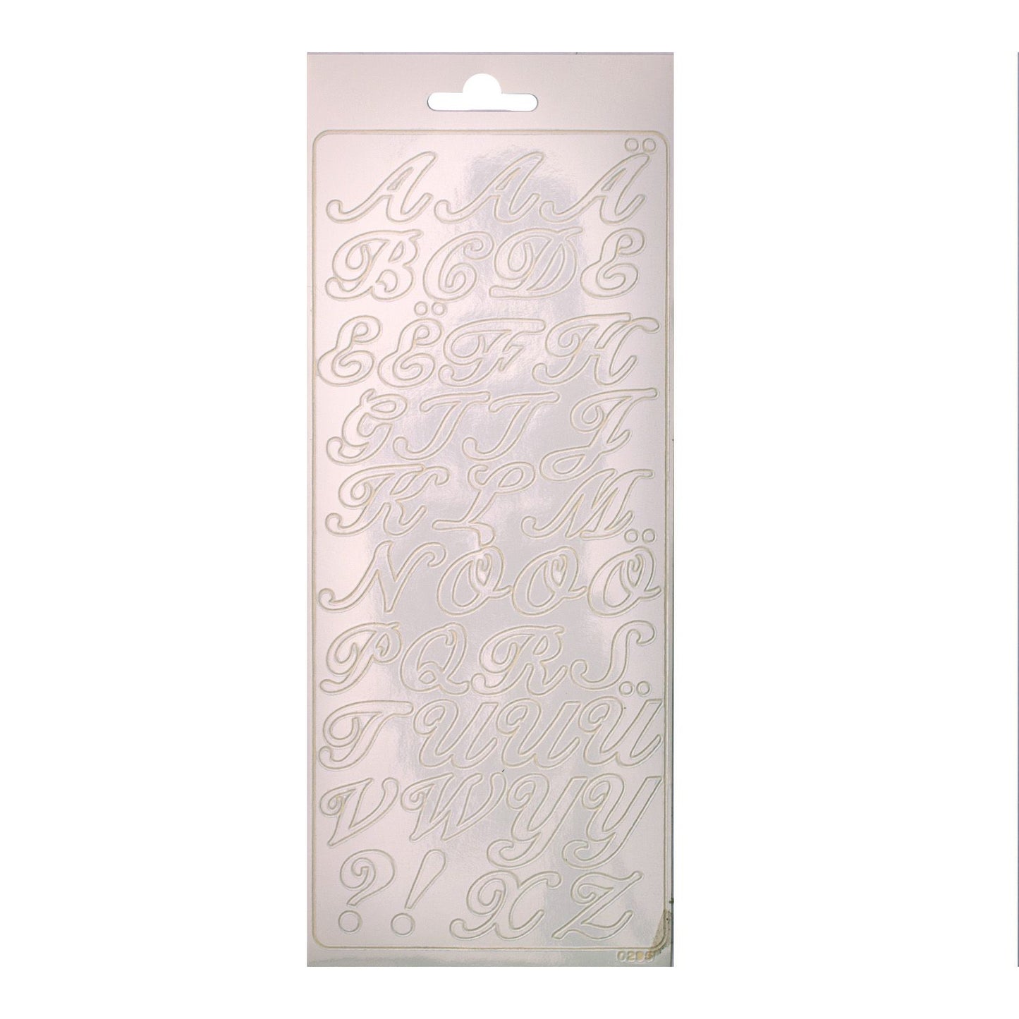 Vaessen creative • sticker 10x23cm 10pcs alfabet wit