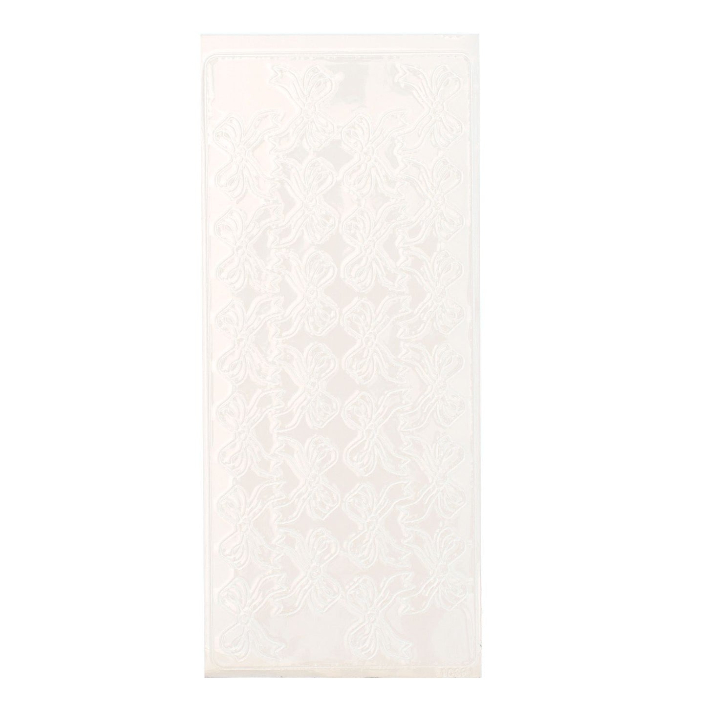 Vaessen creative • sticker 10x23cm 10pcs strikjes wit