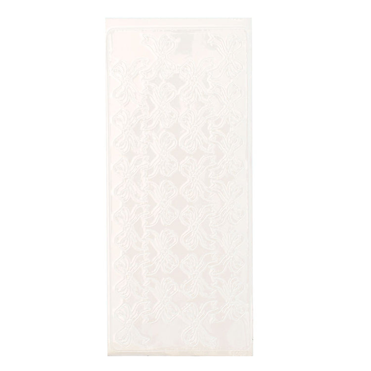 Vaessen creative • sticker 10x23cm 10pcs strikjes wit