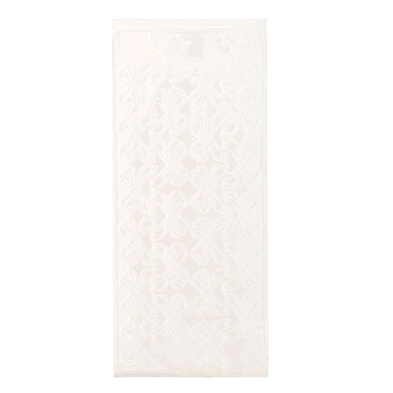Vaessen creative • sticker 10x23cm 10pcs strikjes wit