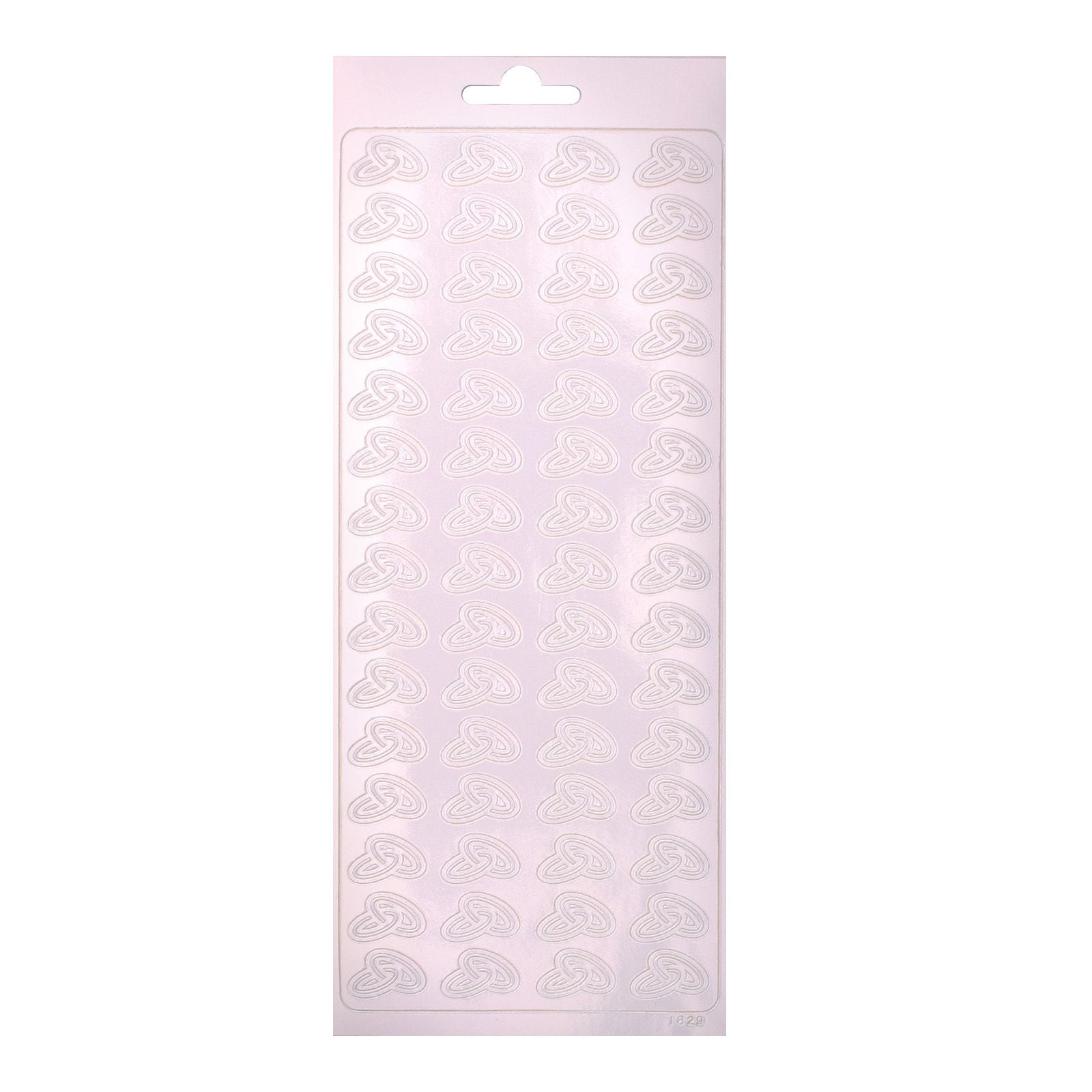 Vaessen creative • sticker 10x23cm 10pcs ringen wit