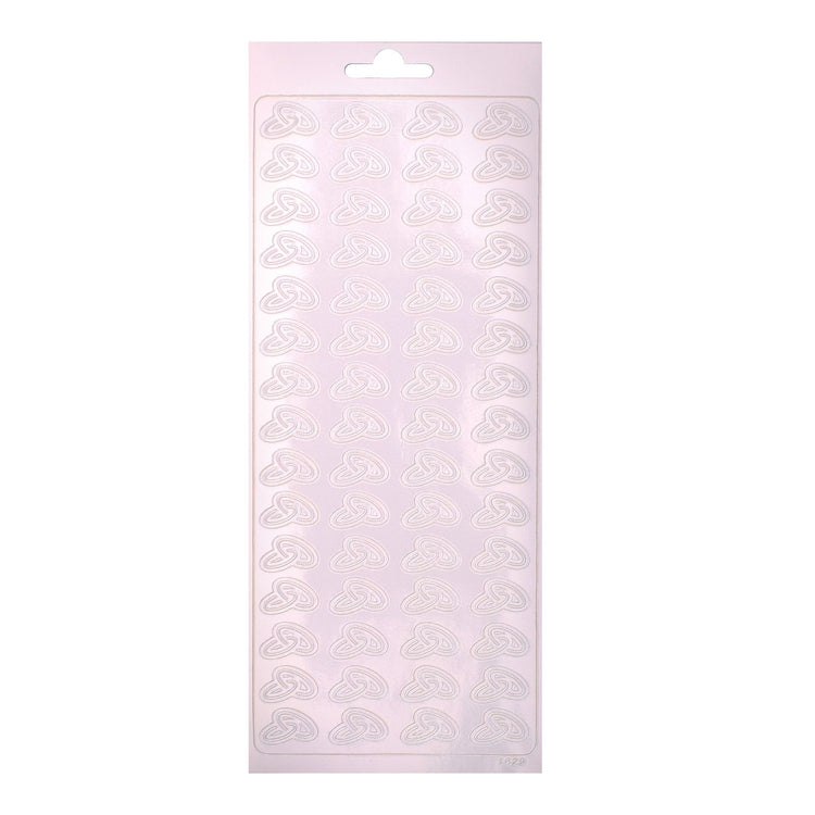 Vaessen creative • sticker 10x23cm 10pcs ringen wit