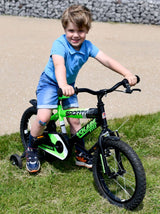 Volare Sportivo Kinderfiets Jongens 14 inch Neon Groen Zwart 95% afgemonteerd - afbeelding 4