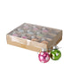 Boltze home kerstbal glas pattern 12 stuks in doosje- multi kleuren gestippeld
