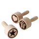 Boltze home koekjesstempel dia 8cm gemaakt van beukenhout met kerstafbeelding set a 3