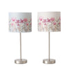 Boltze home tafellamp met kap met bloemdessin h40cm