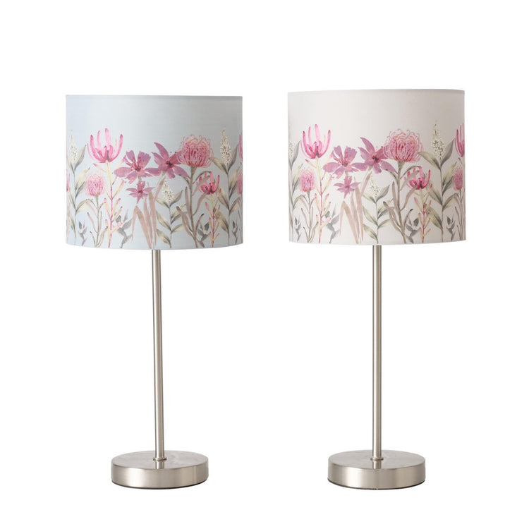 Boltze home tafellamp met kap met bloemdessin h40cm