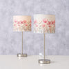 Boltze home tafellamp met kap met bloemdessin h40cm