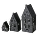 Boltze home lantaarnset dover huis 3-delig l8-12-12cm b7-10-13cm h13-24-35cm zwart