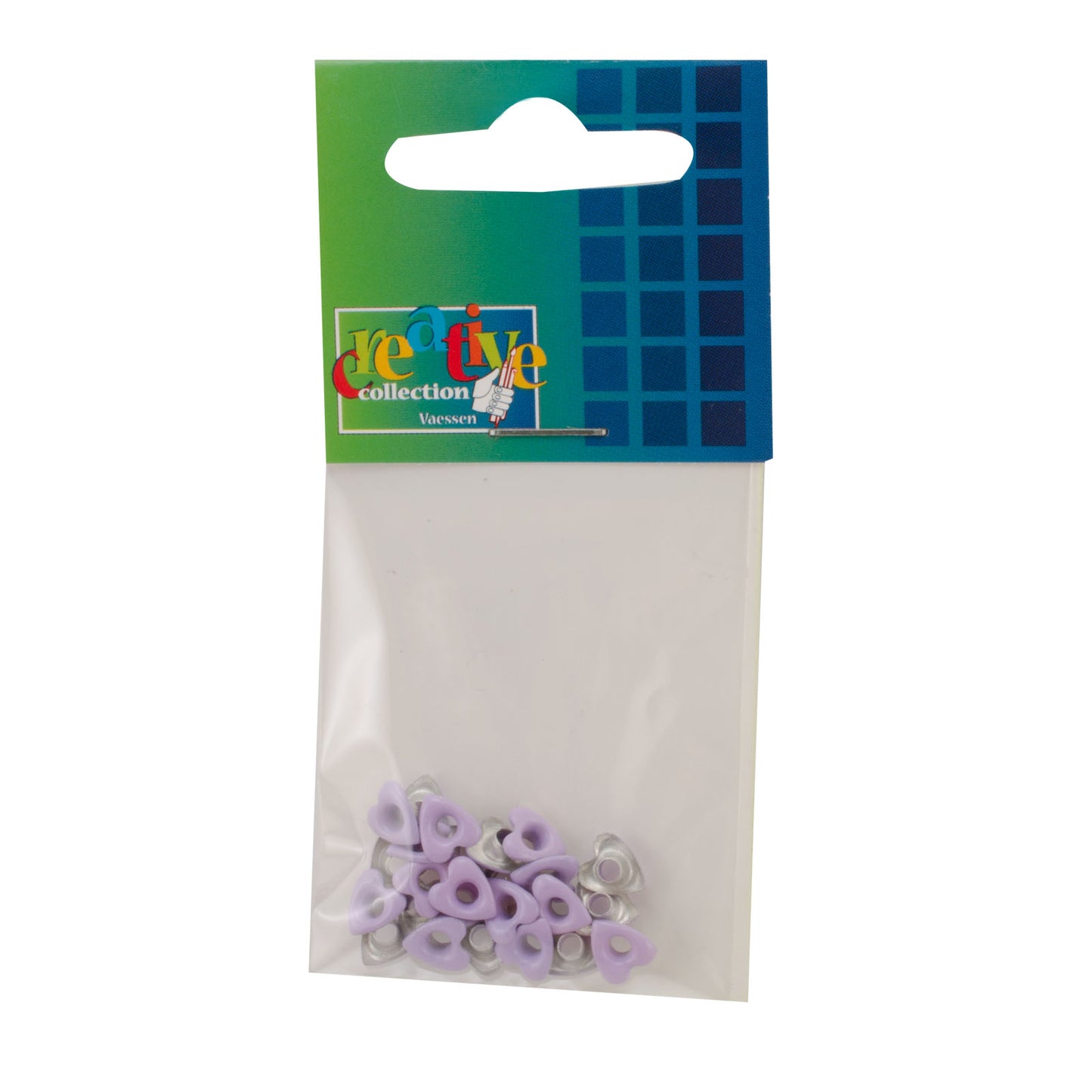 Vaessen creative • eyelets hart 3,2mm 5 lila