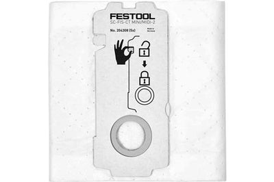 Festool accessoires selfclean filterzak sc-fis-ct mini midi-2 5 ct15 - 204308