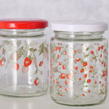 Boltze home voorraadpot 'emily' aardbei glas 240ml dia.7x9cm 2 assorti - afbeelding 1