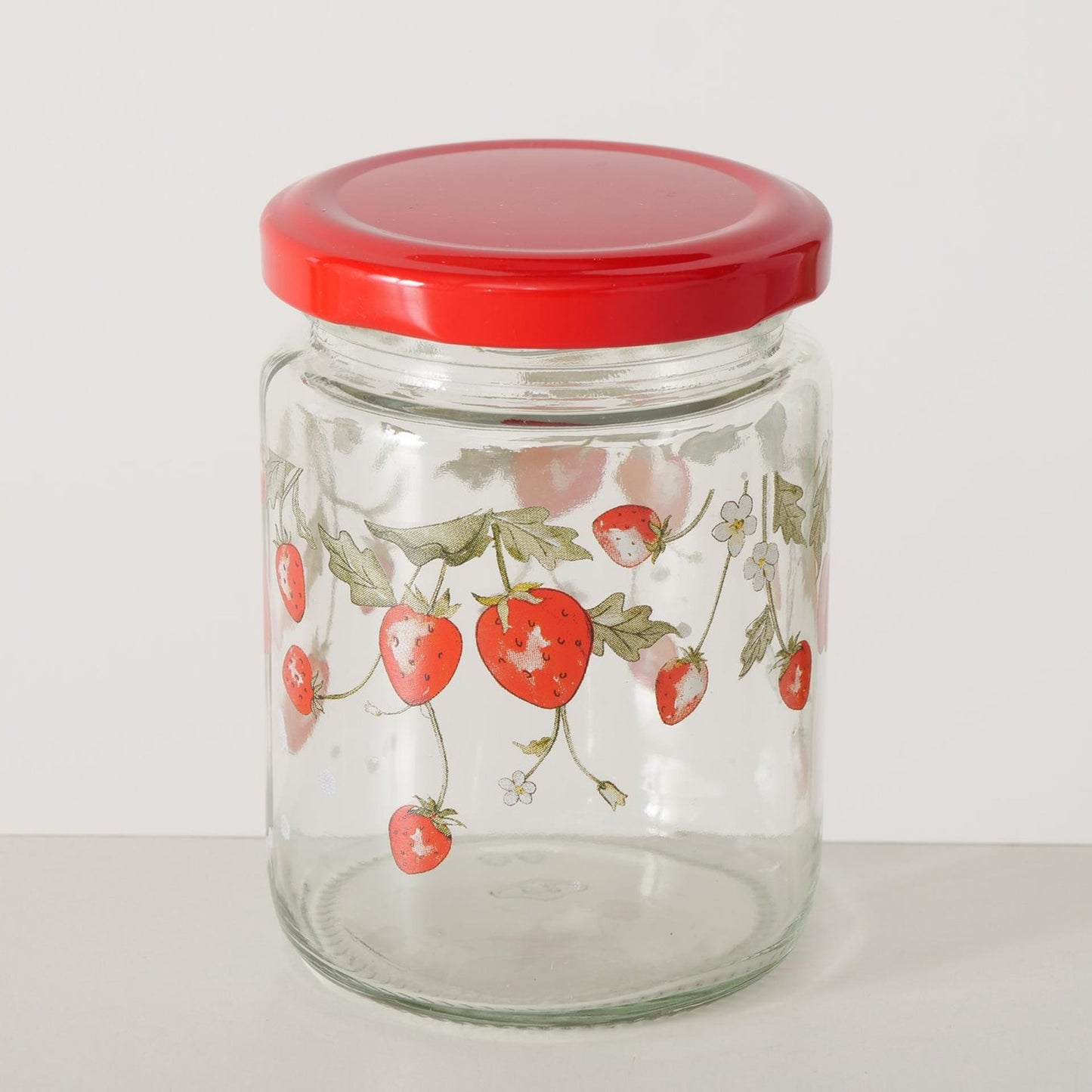 Boltze home voorraadpot aardbei 240ml glas