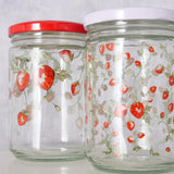 Boltze home voorraadpot 'emily' aardbei glas 500ml dia.9x13cm 2 assorti - afbeelding 1