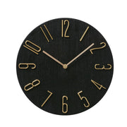 Boltze home wandklok 'tempo' kunststof dia.30x3,5cm analoog matzwart - afbeelding 1