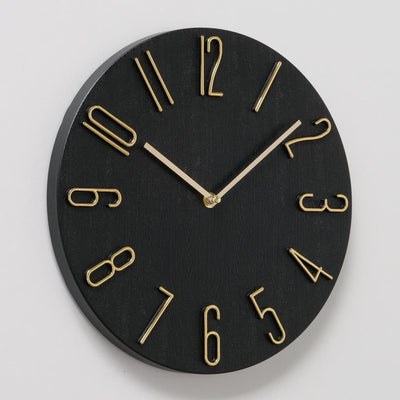 Boltze home wandklok 'tempo' kunststof dia.30x3,5cm analoog matzwart